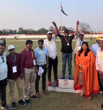 राज्य स्तरीय प्रतियोगिता में पत्रकारों का प्रदर्शनी दौड़ Exhibition run